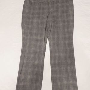 Stretchy Plaid Dress Pants